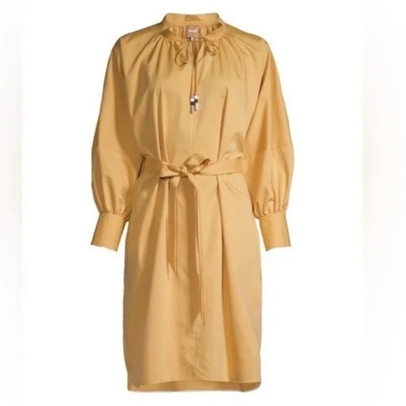 BOSS Dapera Poplin Sheath Dress In Sand NWT Size 4 - Picture 2 of 12